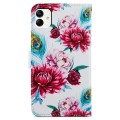 For Samsung Galaxy A05 Painted Pattern Horizontal Flip Leather Phone Case(Peacock Flower)