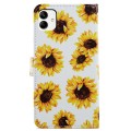 For Samsung Galaxy A05 Painted Pattern Horizontal Flip Leather Phone Case(Sunflower)