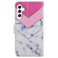 For Samsung Galaxy A05s Painted Pattern Horizontal Flip Leather Phone Case(Smoke Marble)