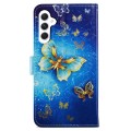 For Samsung Galaxy A35 Painted Pattern Horizontal Flip Leather Phone Case(Butterfly)
