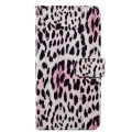 For Samsung Galaxy A35 Painted Pattern Horizontal Flip Leather Phone Case(Leopard)