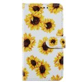 For Samsung Galaxy A55 Painted Pattern Horizontal Flip Leather Phone Case(Sunflower)