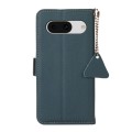 For Google Pixel 8A Side-Magnetic TJ Genuine Leather RFID Phone Case(Green)