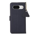 For Google Pixel 8A Side-Magnetic TJ Genuine Leather RFID Phone Case(Blue)