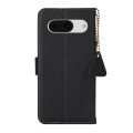 For Google Pixel 8A Side-Magnetic TJ Genuine Leather RFID Phone Case(Black)