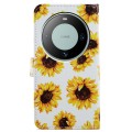 For Huawei Mate 60 Painted Pattern Horizontal Flip Leather Phone Case(Sunflower)