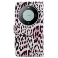 For Huawei Mate 60 Pro Painted Pattern Horizontal Flip Leather Phone Case(Leopard)