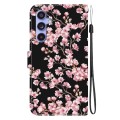 For Samsung Galaxy S23 FE 5G Crystal Texture Colored Drawing Leather Phone Case(Plum Bossom)
