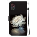For Samsung Galaxy Xcover 5 Crystal Texture Colored Drawing Leather Phone Case(Crystal Peony)