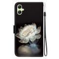 For Samsung Galaxy A05 Crystal Texture Colored Drawing Leather Phone Case(Crystal Peony)