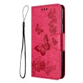 For Google Pixel 8 Butterfly Embossed Flip Leather Phone Case(Red)