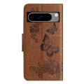 For Google Pixel 8 Pro Butterfly Embossed Flip Leather Phone Case(Brown)