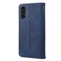For Samsung Galaxy A05s Skin Feel Splicing Leather Phone Case(Blue)