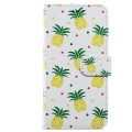 For Motorola Moto G14 Painted Pattern Horizontal Flip Leather Phone Case(Pineapple)