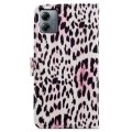 For Motorola Moto G14 Painted Pattern Horizontal Flip Leather Phone Case(Leopard)