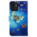 For Motorola Edge 40 Painted Pattern Horizontal Flip Leather Phone Case(Butterfly)
