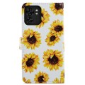 For Motorola Edge 40 Painted Pattern Horizontal Flip Leather Phone Case(Sunflower)