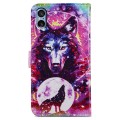 For Sony Xperia 5 V Painted Pattern Horizontal Flip Leather Phone Case(Wolf Totem)