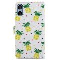 For Sony Xperia 5 V Painted Pattern Horizontal Flip Leather Phone Case(Pineapple)
