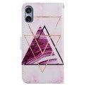 For Sony Xperia 5 V Painted Pattern Horizontal Flip Leather Phone Case(Marble)