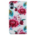For Sony Xperia 5 V Painted Pattern Horizontal Flip Leather Phone Case(Peacock Flower)