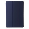 For Samsung Galaxy Tab S9 3-Fold Clear Acrylic Leather Tablet Case(Dark Blue)