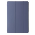 For Samsung Galaxy Tab S9 3-Fold Clear Acrylic Leather Tablet Case(Lavender)