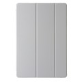 For Samsung Galaxy Tab S9+ 3-Fold Clear Acrylic Leather Tablet Case(Grey)