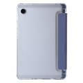 For Samsung Galaxy Tab A9+ 3-Fold Clear Acrylic Leather Tablet Case(Lavender)
