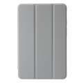 For Samsung Galaxy Tab A9+ 3-Fold Clear Acrylic Leather Tablet Case(Grey)