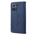 For Motorola Moto G54 Skin Feel Splicing Leather Phone Case(Blue)