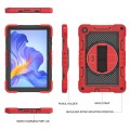 For Honor Pad X8 360 Degree Rotation PC Contrast Silicone Tablet Case(Red + Black)
