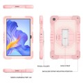 For Honor Pad X8 360 Degree Rotation PC Contrast Silicone Tablet Case(Rose Gold)