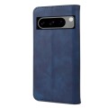 For Google Pixel 8 Skin Feel Splicing Leather Phone Case(Blue)