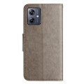 For Motorola Moto G54 Butterfly Flower Pattern Flip Leather Phone Case(Grey)