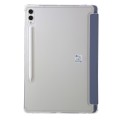 For Samsung Galaxy Tab S9 Clear Acrylic Deformation Leather Tablet Case(Lavender)