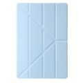 For Samsung Galaxy Tab S9 Clear Acrylic Deformation Leather Tablet Case(Ice Blue)