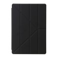 For Samsung Galaxy Tab S9 Clear Acrylic Deformation Leather Tablet Case(Black)