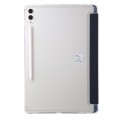 For Samsung Galaxy Tab S9+ Clear Acrylic Deformation Leather Tablet Case(Dark Blue)