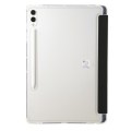 For Samsung Galaxy Tab S9 FE+ Clear Acrylic Deformation Leather Tablet Case(Black)