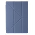 For Samsung Galaxy Tab A9 Clear Acrylic Deformation Leather Tablet Case(Lavender)