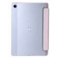 For Samsung Galaxy Tab A9 Clear Acrylic Deformation Leather Tablet Case(Pink)