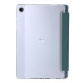 For Samsung Galaxy Tab A9 Clear Acrylic Deformation Leather Tablet Case(Deep Green)