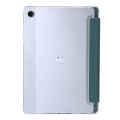 For Samsung Galaxy Tab A9+ Clear Acrylic Deformation Leather Tablet Case(Deep Green)