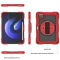 For Xiaomi Pad 6 360 Degree Rotation PC Contrast Silicone Tablet Case(Red + Black)