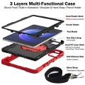 For Xiaomi Pad 6 360 Degree Rotation PC Contrast Silicone Tablet Case(Red + Black)
