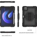 For Xiaomi Pad 6 360 Degree Rotation PC Contrast Silicone Tablet Case(Black)