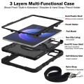 For Xiaomi Pad 6 360 Degree Rotation PC Contrast Silicone Tablet Case(Black)