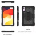 For Xiaomi Redmi Pad SE 360 Degree Rotation PC Contrast Silicone Tablet Case(Black)