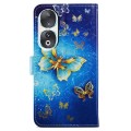 For Honor 90 Painted Pattern Horizontal Flip Leather Phone Case(Butterfly)